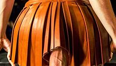 Redhead Girlfriend Escapes Friendzone With Outdoor Bukkake In Leather Boots And Skirt