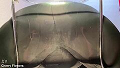 Big ass bbw rides clear chair with curvy homemade solo action