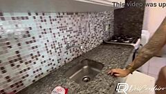 Naughty Girlfriend Rides Boyfriend's Cock in Kitchen POV