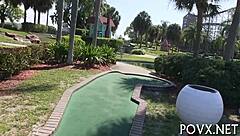 Short barely legal teen 18+ gives sloppy blowjob and gets fucked missionary style in rough pov!