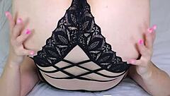 The bad boy keeps fucking the blonde milfs ass deep with dildo until gaping and milking her mouth