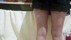 Horny Employee Flashes Big Ass at Work, Driving Redhead Boss Crazy with Exhibitionist Tease.