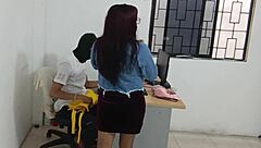 the neighbor got all excited and started shaking her big ass right in front of the camera for some homemade fun