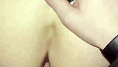 Risky sex unfolds in the hotel parking lot with muffled moans