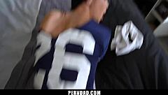 Perverted Stepfather Shoves Cock In Face