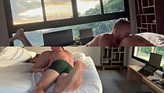 Professional Eater Licks Juicy Pussy Bent Over in Doggystyle for Moaning Orgasm