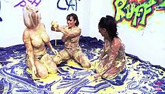 Do you think these three blondes with huge fake tits can handle intense lesbian fingering?