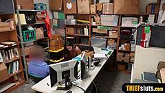 Petite Timid Teen 18+ Burglar Caught in Uniform and Punish Fucked by Blowjob in Reality