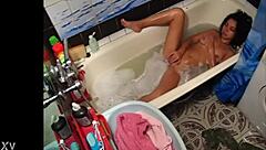 My barely legal step-sister uses fingers to pleasure her tight little 18+ pussy on hidden camera.