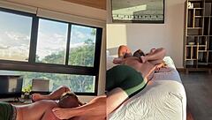 Professional Eater Licks Juicy Pussy Bent Over in Doggystyle for Moaning Orgasm