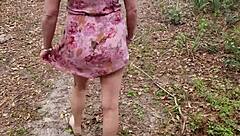 she's casually showing off her hot ass in an outdoor public flashing moment like a true exhibitionist