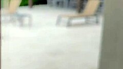 Hey pretty neighbor, why sneak into my pool just to check out my huge cock?