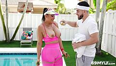 i feel so turned on by hot milf carmela clutch doing her big booty workout