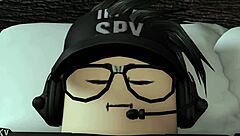 Roblox Girl Plays With Boyfriend's Cock While He Sleeps In Bedroom