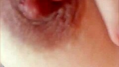 Gretala gently pinches her nipple in a moment of quiet self-exploration with big natural tits