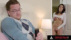 What Happens When Hot Babe Natalie Brooks Catches Her In-Law Fapping and Decides to Finish It?