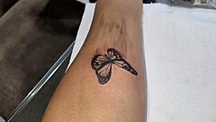 Wow Tatuagem Na Minha Garota Em Troca De Buceta with Her Big Amateur Ass!