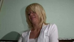 sexy amateur blonde milf starts her first casting with a hot masturbation session using toys and stockings.