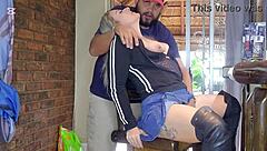 Hey, watch this hot blonde cheat and squirt all over in close-up