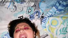 Oh yeah, pounding my blonde Latina slut in her pink panties!