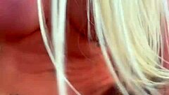 This homemade pov compilation shows a blonde riding and licking a big cock in various positions like cowgirl and doggystyle.