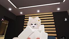 Fox girl gets pounded doggystyle with rough riding and cumshot on big tits.