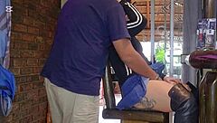 Hey, watch this hot blonde cheat and squirt all over in close-up