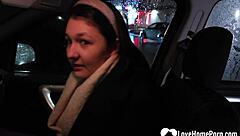 Cutie strips and rides dick sideways before intense anal action