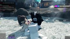 come join me in the outdoor hot spring for some steamy asian blowjob sex with a follower