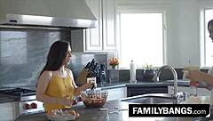 Oh man spitting cream right in my sister's mouth during taboo kitchen scissoring session 😏