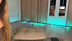 Whoa, this young blonde teen with big tits shoves an anal plug tail deep in her wet ass on webcam 😏🍑