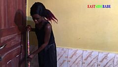 Ebony Chubby Hotel Maid Takes Amateur BBC Deep in Her Shaved Pussy During Room Service