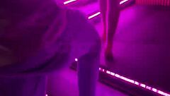 found this naughty married wife at the club with her cuckold husband watching. i fucked her in the square doggystyle then took her to the motel for creampie while he passed out