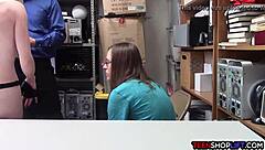 Young Couple Busted Fucking In A Store By A Mall Cop With Big Cock Action