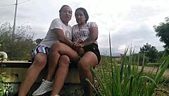 Outdoor Oral Temptation in the Park with Curvy Latina Amateur