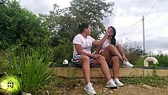 Outdoor Oral Temptation in the Park with Curvy Latina Amateur