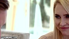 Oh man, this long-legged blonde stepmother dives into taboo sex with blowjob and handjob in pov.