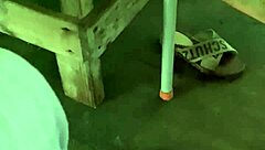 Feeling So Exposed and Thrilled as Slim Waist Bitch with Puffy Pussy Flashes in Public Beach Stockings