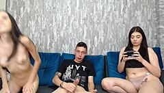 secret creampie session with stepsister under stepmom's gaze