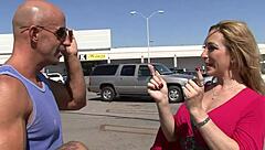 Blonde Babe With Big Tits Rides Cowgirl and Gives Blowjob in Tattoo Scene