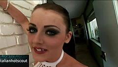 beautiful slutty girl takes huge black cock in lingerie for anal assfucking, rimjob, and cum in mouth. she rides cowgirl then bends over doggystyle.