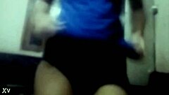 Horny schoolgirl masturbates with big tits