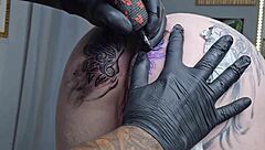 starting the day with a subtle change to my anal tattoo in part 2.