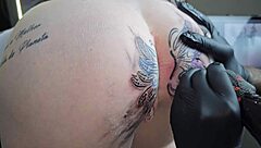 starting the day with a subtle change to my anal tattoo in part 2.