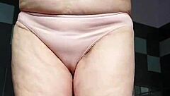 Granny fucks hairy pussy with cucumber deep