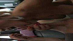 Hey Diamond's big tits bounce as this mature babe rides her horny guy wild!