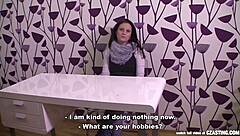 Czech Brunette Casting Tight Pussy