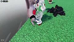 Young Hung Guy Pole Dances to Her Moaning Masturbation