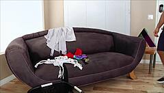 Panty sniffer grabs francesca's wet pussy then pounds her deep with monster cock 😈💦