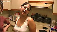 18yo native american girlfriends tag team bbc blowjob after orgy